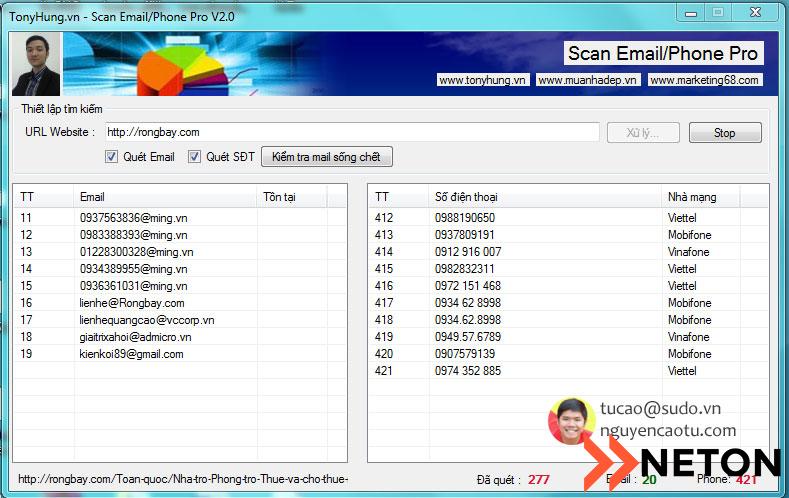 Phần mềm quyets Email iScanPro miễn phí